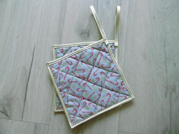 Topflappen Rückseite Zuckerstangen